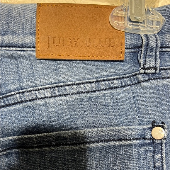Judy Blue skinny raw edge blue jean jeggings size 9/29 - Picture 7 of 7